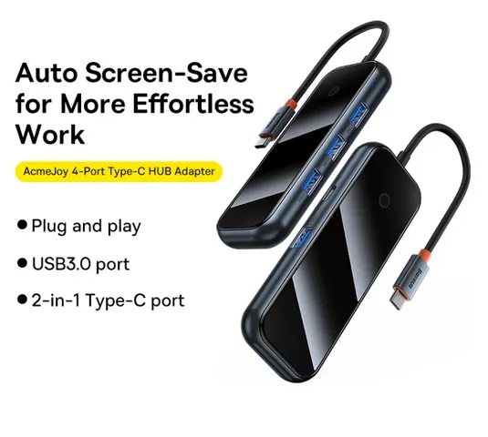 Hub Mở Rộng Đa Năng Baseus AcmeJoy Type-C 8-in-1 Docking Station - Kết Nối HDMI 4K, USB 3.0, Sạc Nhanh 100W cho Laptop, MacBook, Smartphone