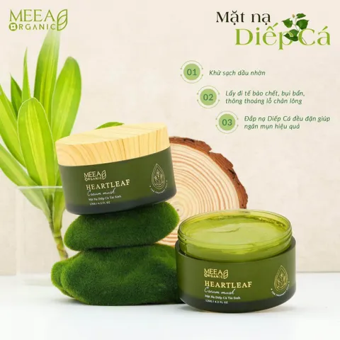 Mặt Nạ Diếp Cá Tái Sinh Da Meea Organic 120g - Hỗ Trợ Cải Thiện Mụn, Làm Dịu Da Nhạy Cảm, Chiết Xuất Tự Nhiên