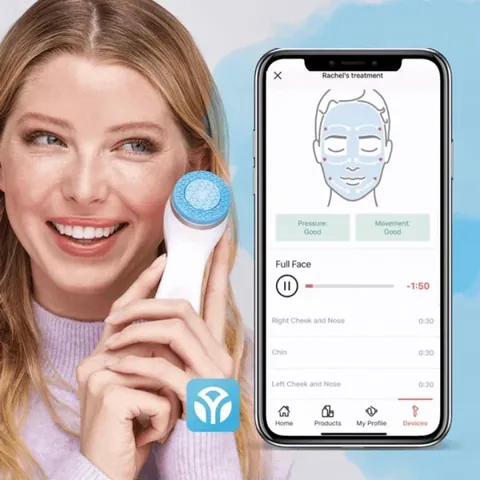 Máy Rửa Mặt Nuskin 127 ageLOC LumiSpa iO - Thiết Bị Chăm Sóc Da 2 Trong 1, Kèm Sữa Rửa Mặt, Công Nghệ Massage Thông Minh