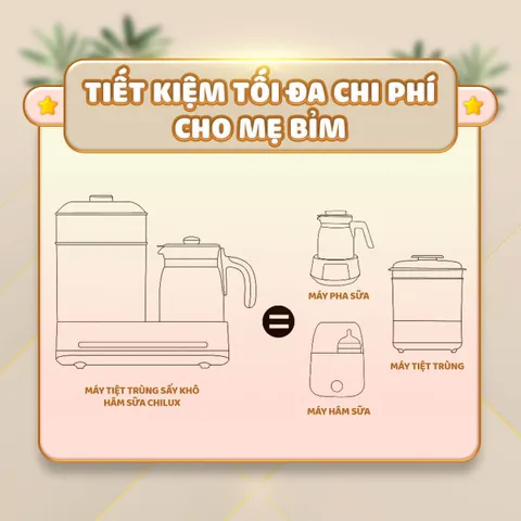 Máy Tiệt Trùng Sấy Khô và Hâm Sữa Chilux C1 Đa Năng - Tiện Ích Cho Mẹ Và Bé, Chức Năng Tiệt Trùng, Sấy Khô, Hâm Sữa Nóng
