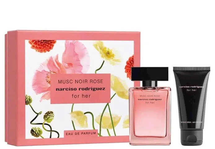 Set Quà Nước Hoa Nữ Narciso Rodriguez Musc Noir Rose EDP 50ml + Dưỡng Thể Body Lotion 50ml - Hương Thơm Quyến Rũ, Tinh Tế