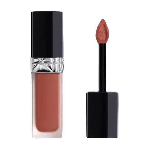 Son Kem Dior Rouge Forever Liquid 100 Hồng Nude - Chất Son Siêu Mịn, Lâu Trôi, Phong Cách Gái Tây, Makeup Đáng Mơ Ước