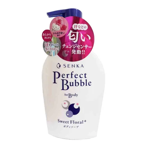 Sữa Tắm Shiseido Perfect Bubble 500ml - Dưỡng Ẩm Trắng Da Hương Hoa Thiên Nhiên, Làn Da Mịn Màng và Thơm Mát Suốt Ngày