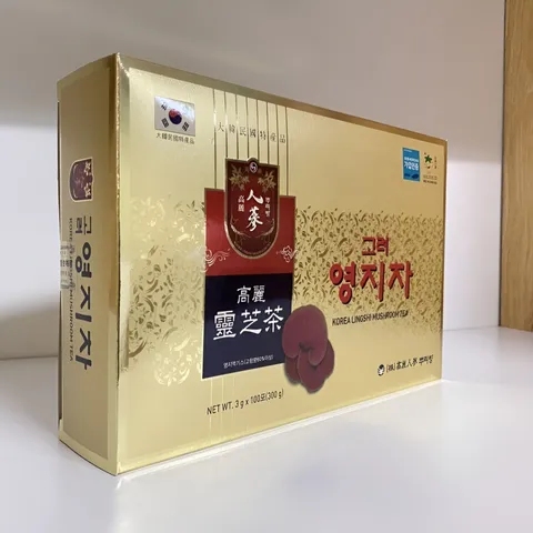 Trà Nấm Linh Chi Lingshi Mushroom Tea 100 Gói - Hỗ Trợ Tăng Cường Sức Khỏe, Cải Thiện Giấc Ngủ & Giảm Căng Thẳng - Sản Phẩm Hàn Quốc Chính Hãng