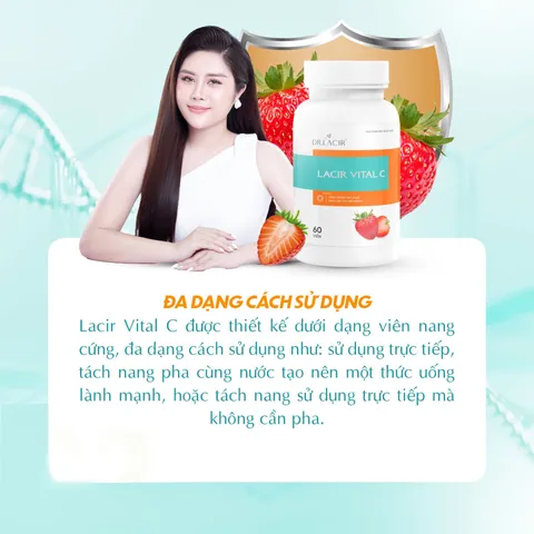 Viên Uống Hỗ Trợ Bổ Sung Vitamin C Dr. Lacir - Tăng Cường Đề Kháng, Làm Đẹp Da, Collagen Tự Nhiên, Hỗ Trợ Sức Khỏe 60 Viên