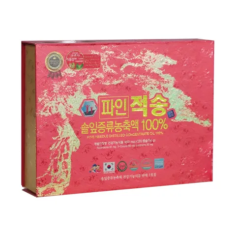 Viên uống tinh dầu thông đỏ Pine Jeok Song Hàn Quốc - Hỗ trợ sức khỏe và tăng cường năng lượng, 120 viên