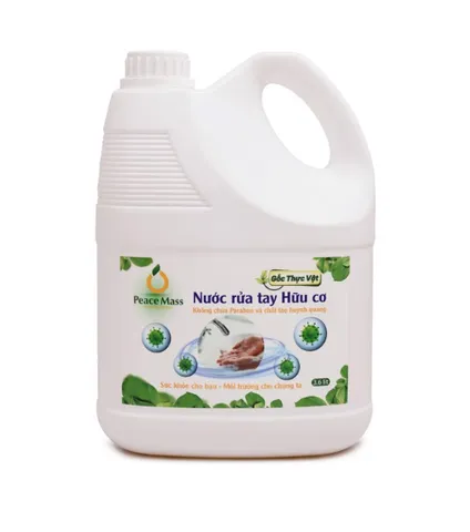 Nước Rửa Tay Hữu Cơ Gốc Thực Vật Peace Mass 3.6L - Khử Khuẩn, Dưỡng Ẩm, Phù Hợp Mọi Loại Da, Hương Thơm Dịu Nhẹ