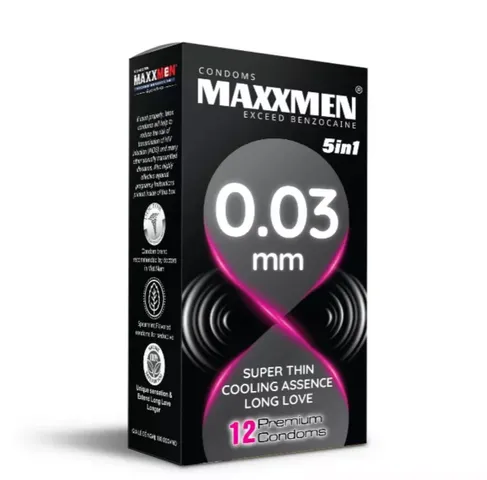Bao Cao Su siêu mỏng truyền nhiệt Maxxmen 0.03mm