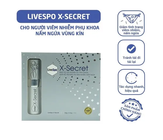 Bào Tử Lợi Khuẩn LiveSpo X - Secret Hỗ Trợ Chăm Sóc Sức Khỏe Vùng Kín, Khử Mùi, Cân Bằng PH - Sản Phẩm Dành Cho Phụ Nữ