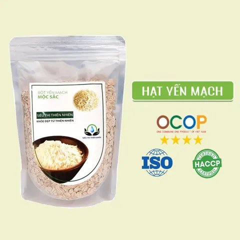 Bột Yến Mạch Mộc Sắc Nguyên Chất 100% - Giàu Protein, Dinh Dưỡng & Chất Xơ - Thực Phẩm Lành Mạnh Cho Gia Đình