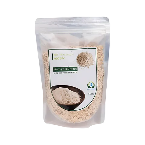 Bột Yến Mạch Mộc Sắc Nguyên Chất 100% - Giàu Protein, Dinh Dưỡng & Chất Xơ - Thực Phẩm Lành Mạnh Cho Gia Đình