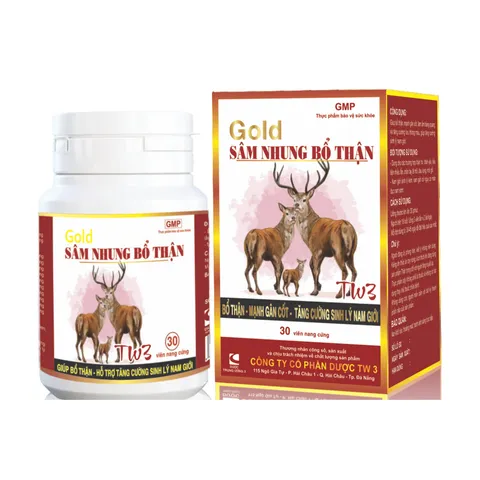 [Combo 2 lọ] Viên uống Gold sâm nhung bổ thận TW3