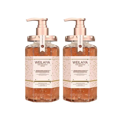 Combo 2 Sữa Tắm Hoa Hồng Damask + Gội Xả Gừng Weilaiya - Giúp Trắng Da, Chăm Sóc Tóc Khỏe Mạnh Từ Thiên Nhiên