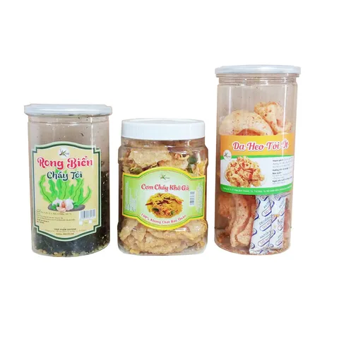 Combo 3 Hộp SK FOOD Rong Biển, Da Heo & Cơm Cháy Khô Gà - Thực Phẩm Khô Ngon Miệng, Hương Vị Đậm Đà, Chất Lượng Vệ Sinh Thực Phẩm