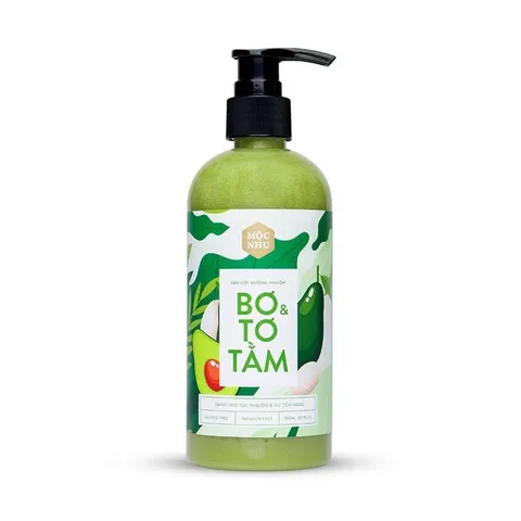 Dầu Gội Mộc Nhu Bơ Và Tơ Tằm - Dưỡng Nhân Tóc Nhuộm, Phục Hồi Tóc Hư Tổn, Giảm Rụng, Tạo Độ Bóng Mượt, 300ml