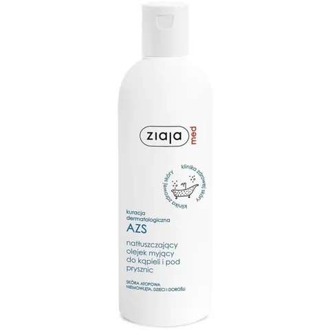 Dầu Tắm Dịu Nhẹ Ziaja Med Atopy AZS - Sạch Nhẹ Nhàng & Dưỡng Ẩm Da Mềm Mại, Phù Hợp Cho Da Khô & Kích Ứng, 270ml