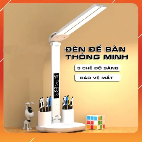 Đèn Bàn Học LED Chống Cận Tích Điện Cảm Ứng 3 Chế Độ Sáng - Tiết Kiệm Điện, Thiết Kế Hiện Đại, Bảo Vệ Mắt Tối Ưu