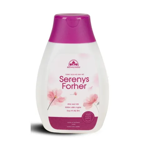 Dung dịch vệ sinh phụ nữ Serenys Forher 200ml - Làm sạch nhẹ nhàng, kháng khuẩn, giữ vùng kín thơm tho và thoáng mát