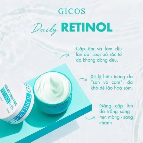 Dưỡng Thể Màng Sinh Học Gicos Retinol 0.1% - Kem Làm Trắng Da, Cấp Ẩm, Làm Sáng Đều Màu, Dưỡng Da Body Mịn Màng 250g