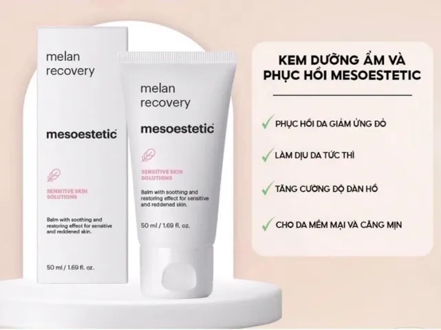 Kem Dưỡng Ẩm Phục Hồi Mesoestetic Melan Recovery Sensitive 50ml - Dành Cho Da Nhạy Cảm, Làm Dịu Kích Ứng, Phục Hồi Da Tổn Thương