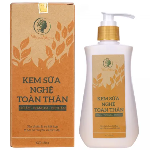 Kem Sữa Nghệ Toàn Thân Wonmom - Dưỡng Trắng, Giữ Ẩm, Mờ Thâm Cho Mẹ Sau Sinh - 150g Từ Thiên Nhiên