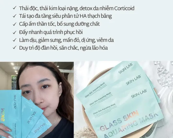 Mặt Nạ Cấp Ẩm Phục Hồi Da Skin Lab Glass Skin Aquaring Mask - Giàu Dưỡng Chất, Phục Hồi Nhanh, Thích Hợp Mọi Loại Da