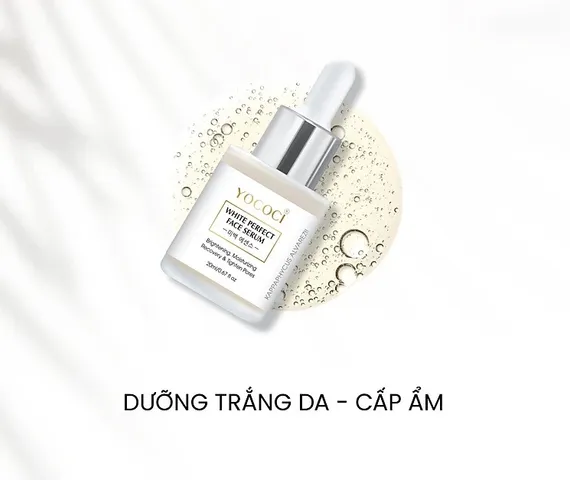 Serum Dưỡng Trắng Da Mờ Thâm Yococi White Perfect Face - Tinh Chất Làm Sáng Da, Chống Oxy Hóa, Phục Hồi Da, Dành Cho Mọi Loại Da