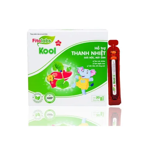 Siro Thanh Nhiệt Fitolabs Kool - Giải Độc, Mát Gan Cho Trẻ - Hộp 20 Ống 10ml, Dễ Dàng Hấp Thụ, Hỗ Trợ Giảm Ngứa và Mề Đay