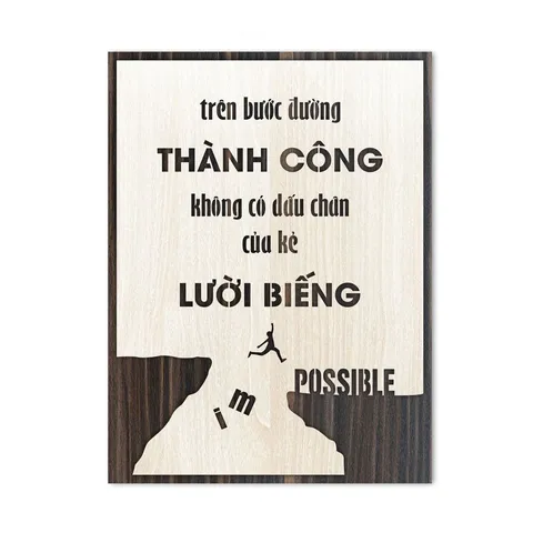 Tranh Gỗ Decor Văn Phòng LEVU013 - Khẩu Hiệu 