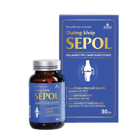 Viên uống hỗ trợ bổ sung dưỡng chất cho khớp Sepol Unison - Giúp tái tạo khớp linh hoạt, khỏe mạnh cho người trưởng thành