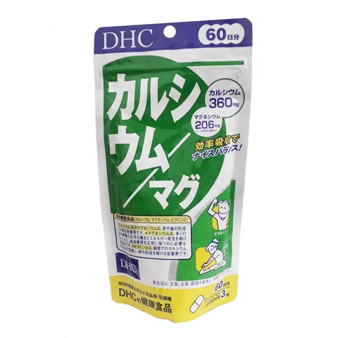 Viên uống Canxi & Magie DHC Nhật Bản - Bổ sung Canxi cho phụ nữ sau sinh, hỗ trợ xương chắc khỏe, chống loãng xương, 180 viên.