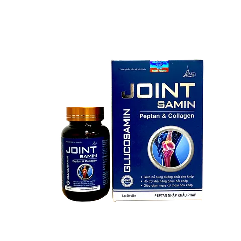 Viên uống Glucosamin Joint Samin - Hỗ trợ sức khỏe xương khớp, cải thiện độ linh hoạt cho người trên 40 tuổi, 50 viên/lọ