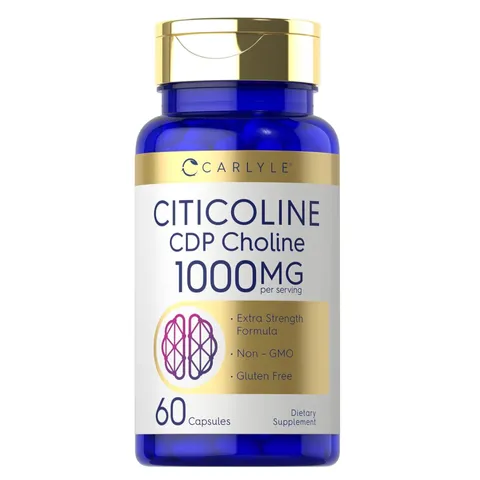 Viên uống hỗ trợ não bộ Carlyle CDP Choline 1000mg - Tăng cường trí nhớ, giảm căng thẳng, cải thiện chất lượng giấc ngủ, 60 viên
