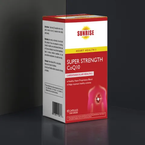 Viên uống Sunrise Super Strength CoQ10 - Bổ sung sức khỏe tim mạch, tăng cường đề kháng, 60 viên, Natural Vitamins Laboratory Mỹ