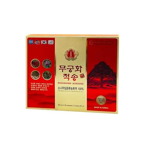 Viên uống tinh dầu thông đỏ VVIP Mugunghwa Jeoksong - Giúp Tăng Cường Sức Khỏe, Chống Lão Hóa, 180 Viên Hỗ Trợ Năng Lượng