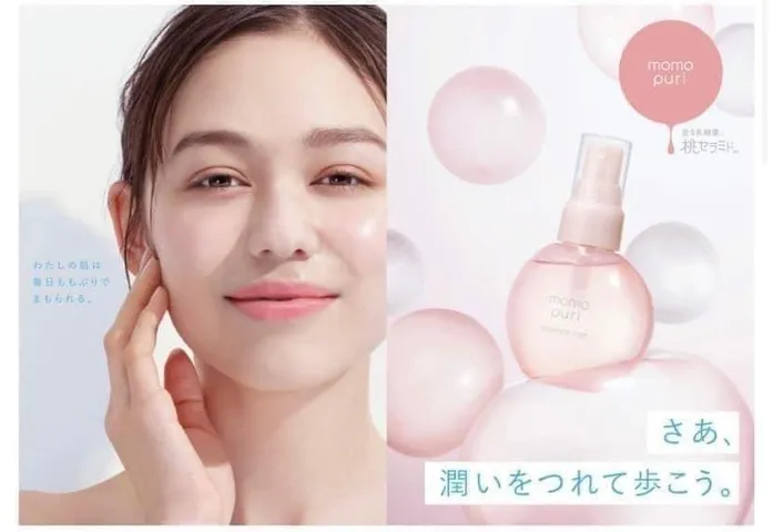 Xịt Khoáng Dưỡng Ẩm Momopuri Nhật Bản 80ml - Phù Hợp Mọi Loại Da, Cấp Ẩm Nhanh, Giúp Da Mịn Màng Tươi Tắn