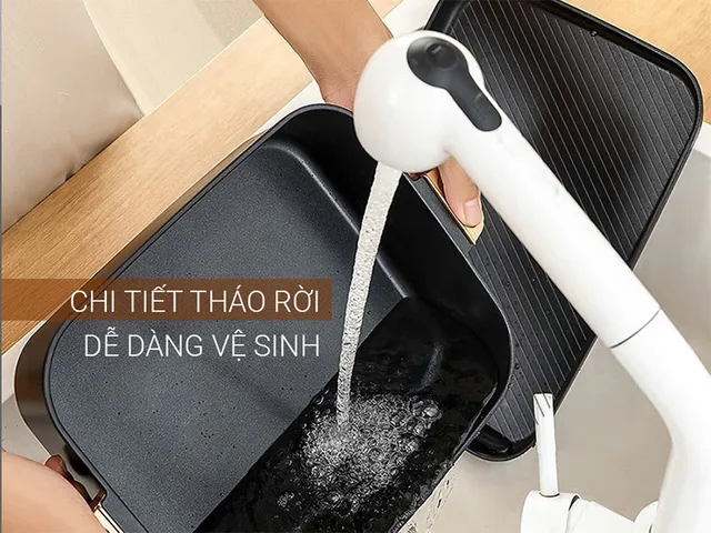 Bếp Nướng Lẩu Đa Năng Kalpen PP99 - 2 Trong 1 Điều Chỉnh Đun Nấu Độc Lập, Thiết Kế Hiện Đại, Công Suất 2200W, Tiện Ích Nấu Nướng Tối Ưu