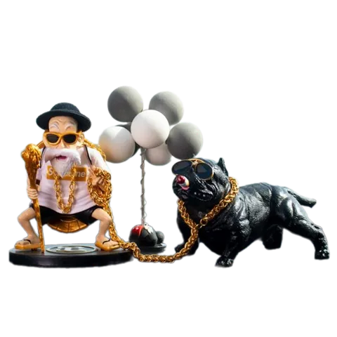 Cụ Rùa Dắt Chó Dễ Thương Trang Trí Xe Ô Tô - Phong Cách Supreme Lấy Cảm Hứng Từ Bộ Phim Hoạt Hình Songoku