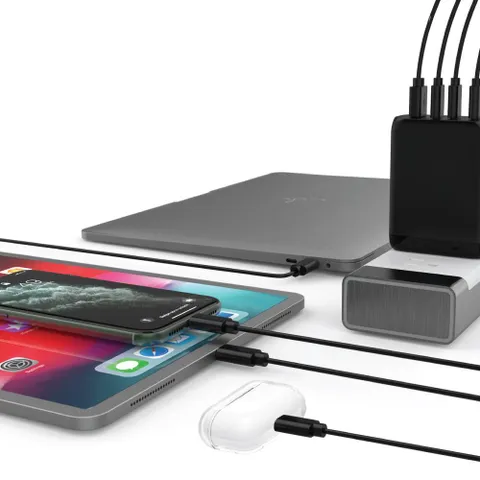 Củ sạc nhanh Mazer Infinite Boost GAN120W 4 cổng USB-C & USB-A - Sạc nhanh công nghệ GaN, nhỏ gọn và hiệu quả cao