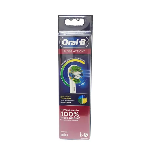 Đầu Bàn Chải Điện Oral-B Flossaction Công Nghệ MicroPulse Thay Thế - Làm Sạch Sâu Cho Răng Nhạy Cảm - Bộ 2 Đầu Chải Thông Minh