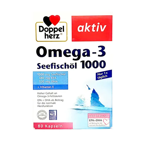 Dầu cá Đức Omega 3 Doppelherz  seefischol 1000mg + vitamin E 80 viên