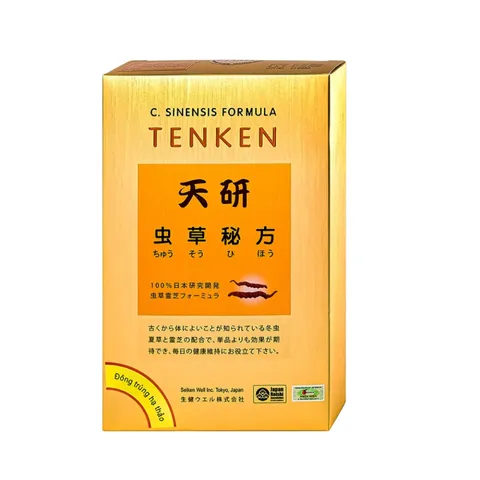 Đông Trùng Hạ Thảo Tenken Nhật Bản - Viên Uống Bồi Bổ Sức Khỏe, Hỗ Trợ Tim Mạch và Tăng Cường Đề Kháng, 60 Viên