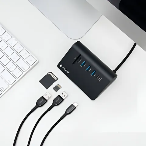 Hub Chuyển Đổi 6in1 Mazer Infinite Multimedia Pro Desk 8000 - Thiết Bị Đa Năng USB-C, Tương Thích Mac, Windows, Android