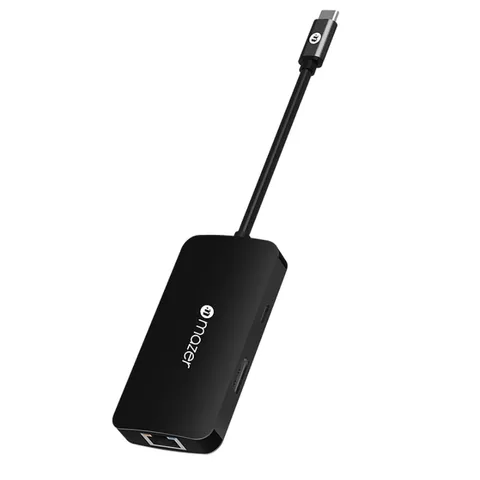 Hub Chuyển Đổi Đa Năng Mazer USB-C 6-in-1 M-UC2MULTI4060-BK - Kết Nối HDMI 4K, Ethernet, 3 USB-A, Sạc USB-C, Tiện Lợi Cho Mọi Thiết Bị