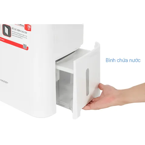 Máy Lọc Không Khí và Hút Ẩm Sharp DW-E16FA-W - Thiết Kế Hiện Đại, Hút Ẩm Mạnh Mẽ, Lọc 99,97% Bụi Bẩn cho Không Gian Dưới 38m2