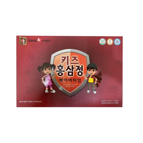 Nước Hồng Sâm Sanga Hàn Quốc Cho Trẻ Em - Hỗ Trợ Tăng Cường Miễn Dịch, Giúp Ăn Ngon, Ngủ Ngon - Hộp 30 Gói 10ml