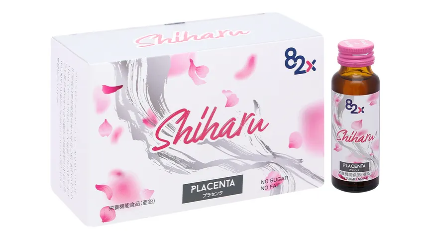 Nước Uống Hỗ Trợ Cân Bằng Nội Tiết Tố 82X Shiharu Placenta - Làm Đẹp Da, Ngăn Ngừa Nám, Phục Hồi Sức Khỏe Nữ Giới 50ml/Chai
