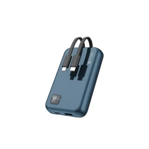 Sạc Dự Phòng Mazer SuperMINI-Pocket Power.Link Trio 10.000mAh - Pin Nhỏ Gọn Tích Hợp Cáp Lightning & USB-C, Sạc Nhanh 22W