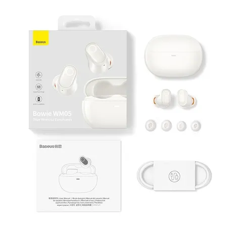 Tai Nghe Bluetooth Chống Ồn Baseus Bowie WM05 - True Wireless Earphones Creamy, Âm Thanh Tuyệt Hảo, Kết Nối Ổn Định, Thời Gian Sử Dụng Lâu