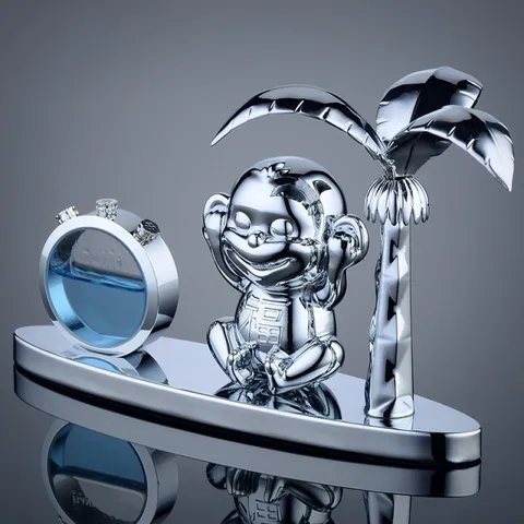 Tượng Khỉ Ngộ Nghĩnh Kết Hợp Hộp Đựng Nước Hoa - Trang Trí Xe Hơi May Mắn, Làm Dịu Không Khí Văn Phòng